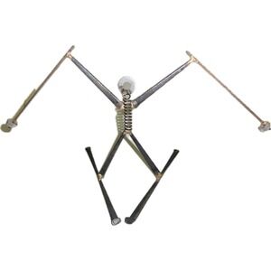 NUTS AND BOLTS SKIER SKIING PERSON SKI METAL FIGURE ART MAN CAVE INDUSTRIAL LOOK